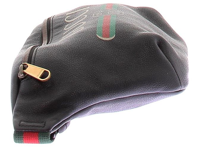 Borsa a tracolla Gucci in pelle nera con logo Nero - vista 3