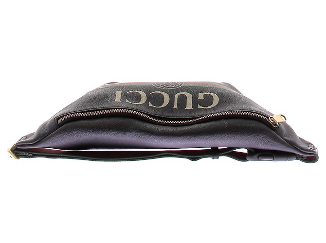 Borsa a tracolla Gucci in pelle nera con logo Nero - vista 6