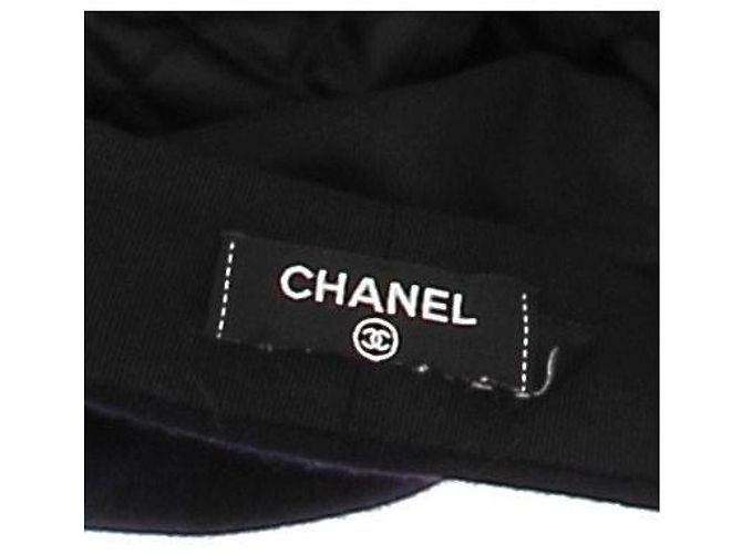 Cappello Chanel Gavroche Lana Blu Navy - vista 8