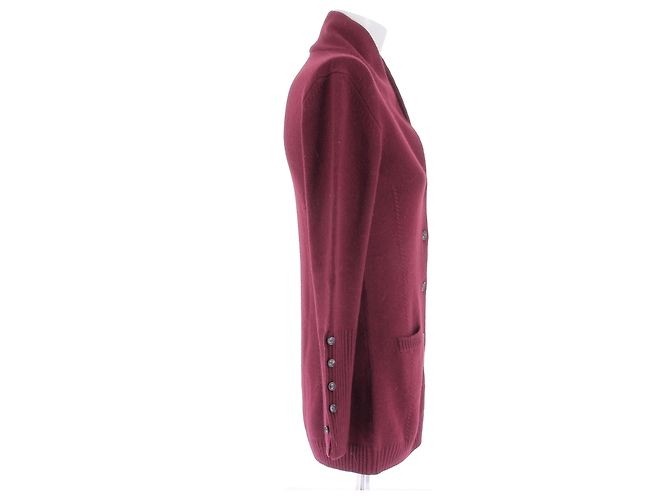 Loro Piana Bordeauxfarbener Cashmere-Cardigan - Ansicht 3