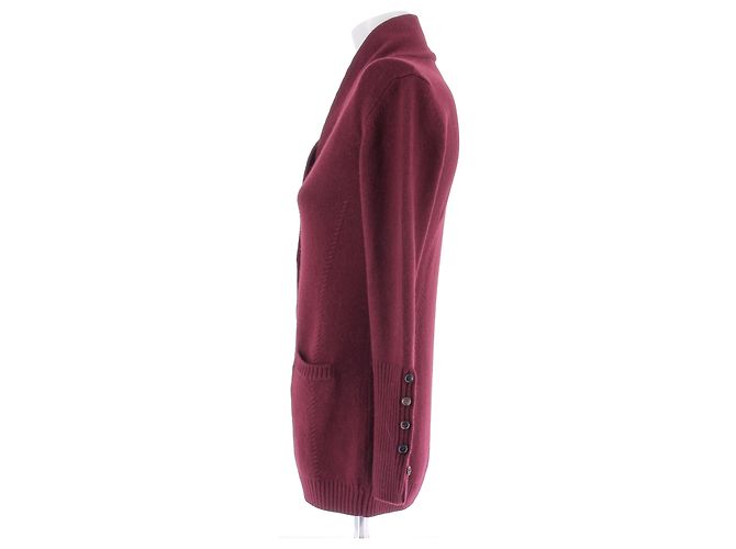 Loro Piana Bordeauxfarbener Cashmere-Cardigan - Ansicht 4
