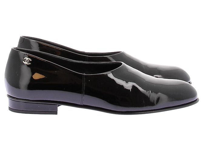 Chanel Lacklederschuhe Schwarz - Ansicht 2