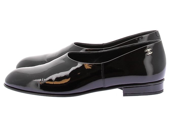 Chanel Lacklederschuhe Schwarz - Ansicht 3