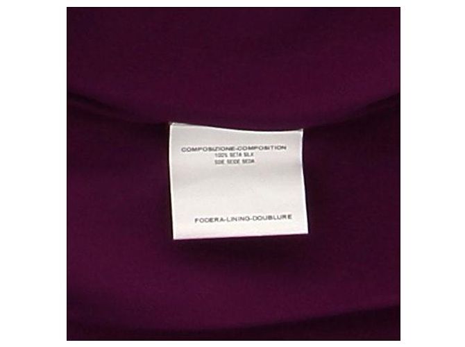 Yves Saint Laurent Vestido de seda morado Púrpura - vista 6