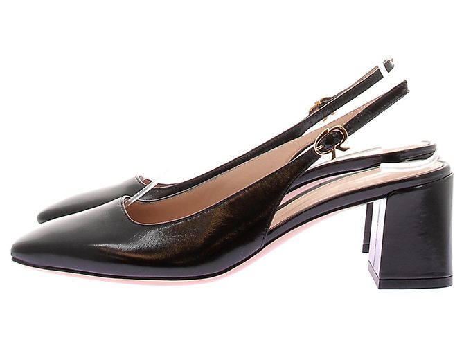 Gianvito Rossi Slingbacks neri "Freeda" Nero - vista 3