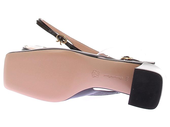 Gianvito Rossi Slingbacks neri "Freeda" Nero - vista 7