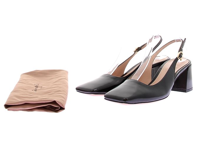 Gianvito Rossi Slingbacks neri "Freeda" Nero - vista 8