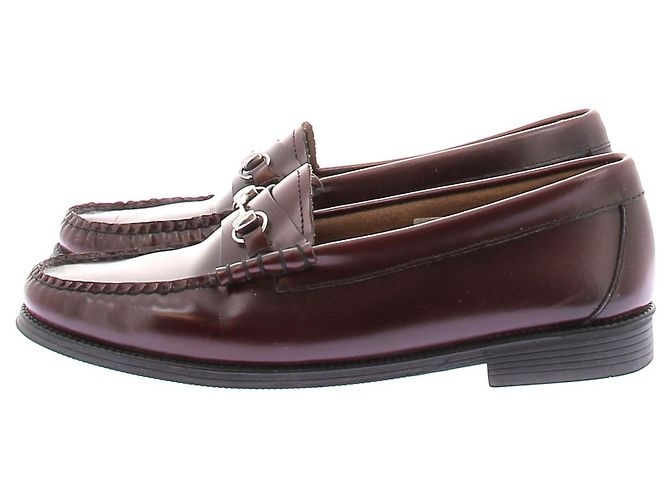 Autre Marque Mocasines de cuero "Lincoln Penny" Burdeos - vista 3