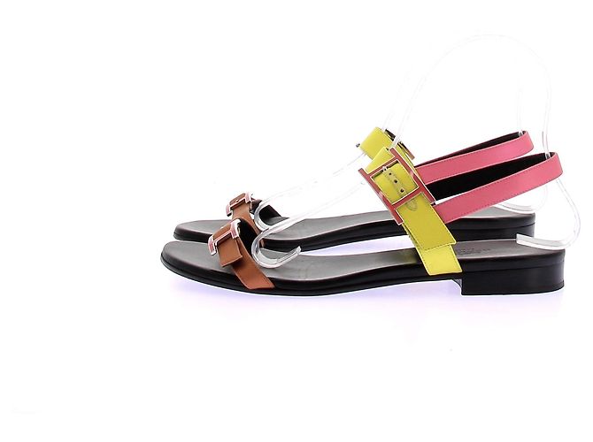 Hermès Sandali colorblock "Hapi" Nero - vista 3