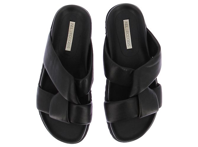 Autre Marque Sandali in pelle "OBI" Nero - vista 6