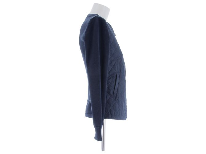 Loro Piana Gesteppte Zip-Jacke Marineblau Größe 38 - Ansicht 3