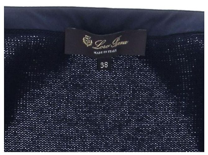Loro Piana Gesteppte Zip-Jacke Marineblau Größe 38 - Ansicht 5