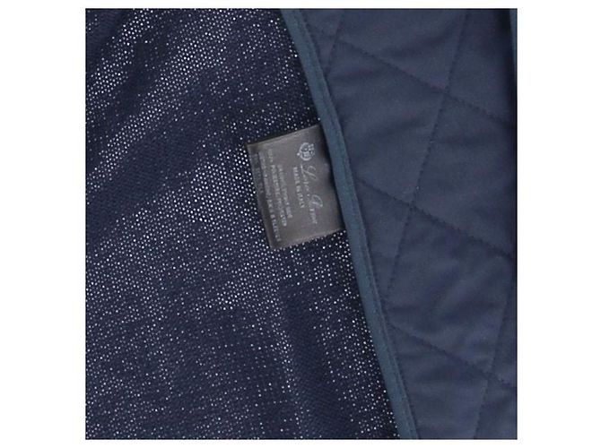 Loro Piana Gesteppte Zip-Jacke Marineblau Größe 38 - Ansicht 6