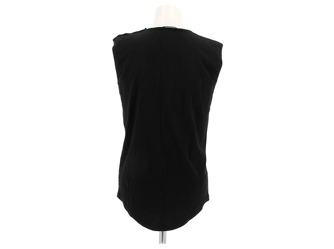 Canotta Balmain nera in cotone Nero - vista 2
