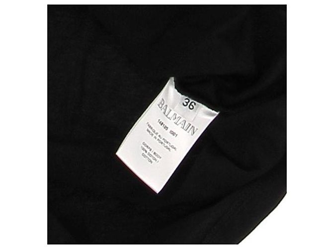 Canotta Balmain nera in cotone Nero - vista 5
