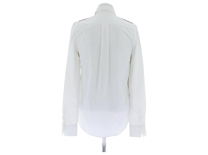 Camicia Céline bicolore bianca e marrone cotone S - vista 2