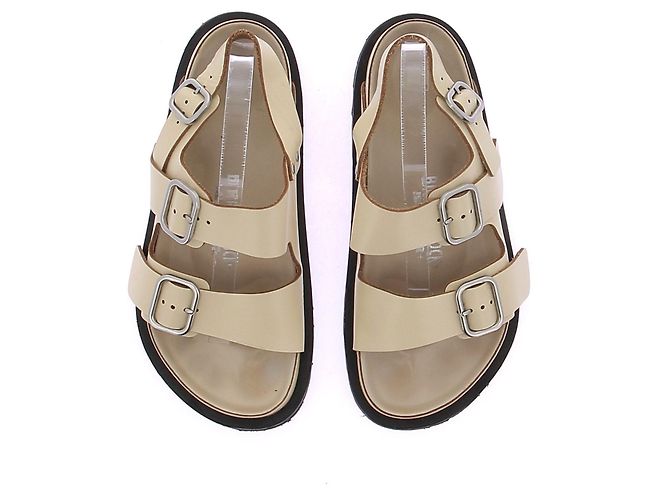 Birkenstock Sandali in pelle "Milano" Cammello - vista 6