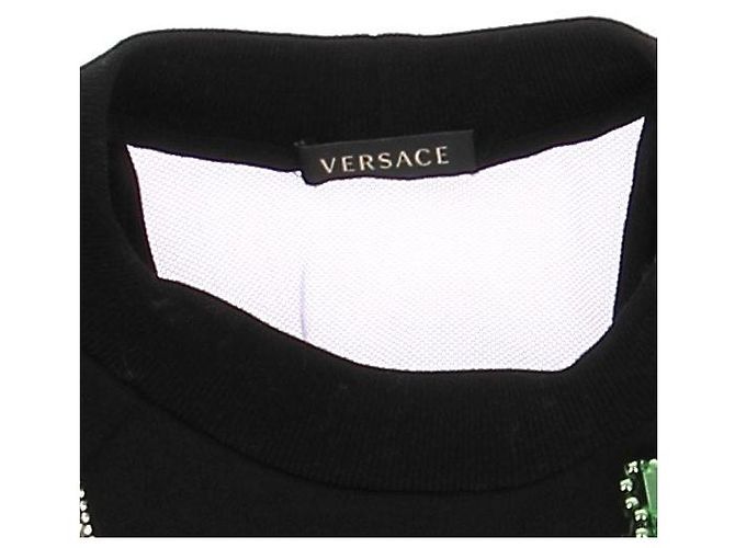 Versace Schwarzer Sweatshirt mit Ausschnitt am Rücken - Ansicht 8