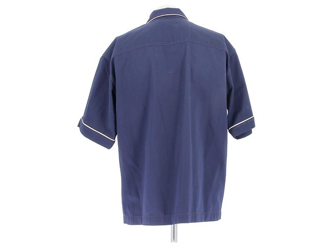 Camicia Marni a maniche corte blu navy in cotone - vista 2