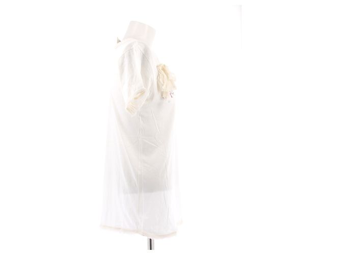 Camiseta blanca Lanvin de algodón con cuentas Blanco - vista 3
