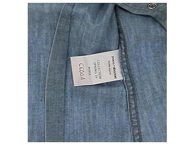 Camicia in denim blu Paco Rabanne XS - vista 6