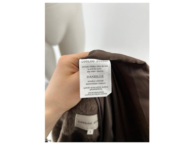 Autre Marque Abrigo de lana "Danielle" Castaño - vista 6