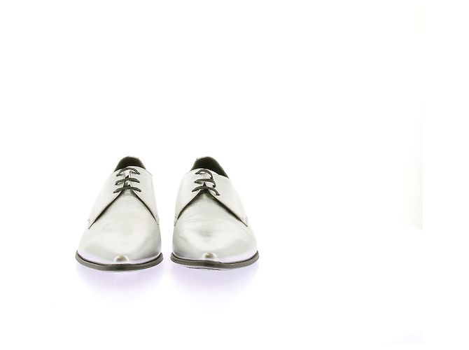 Céline Silberne Metallic Leder Derbys 38 - Ansicht 4