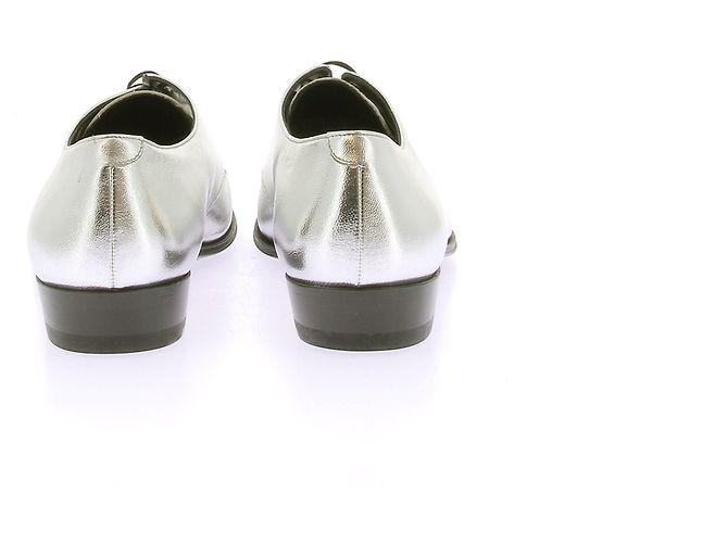 Céline Silberne Metallic Leder Derbys 38 - Ansicht 5