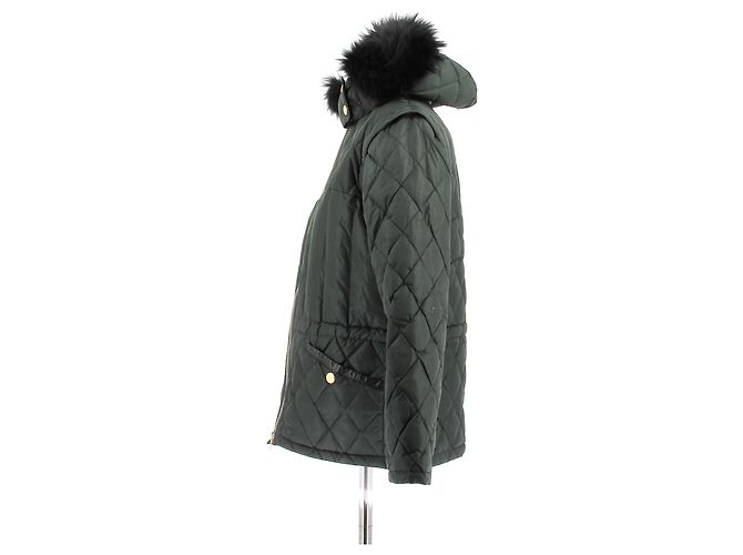 Louis Vuitton Chaqueta verde con capucha de piel - vista 4