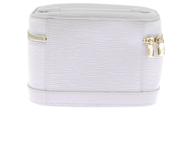 Louis Vuitton Kosmetiktasche aus genarbtem Leder Weiß - Ansicht 2