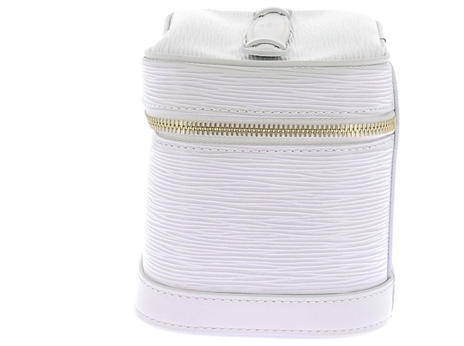 Louis Vuitton Kosmetiktasche aus genarbtem Leder Weiß - Ansicht 3