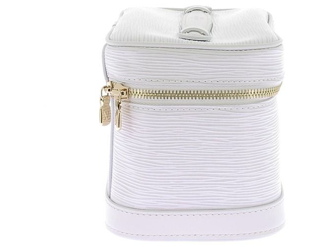 Louis Vuitton Kosmetiktasche aus genarbtem Leder Weiß - Ansicht 4
