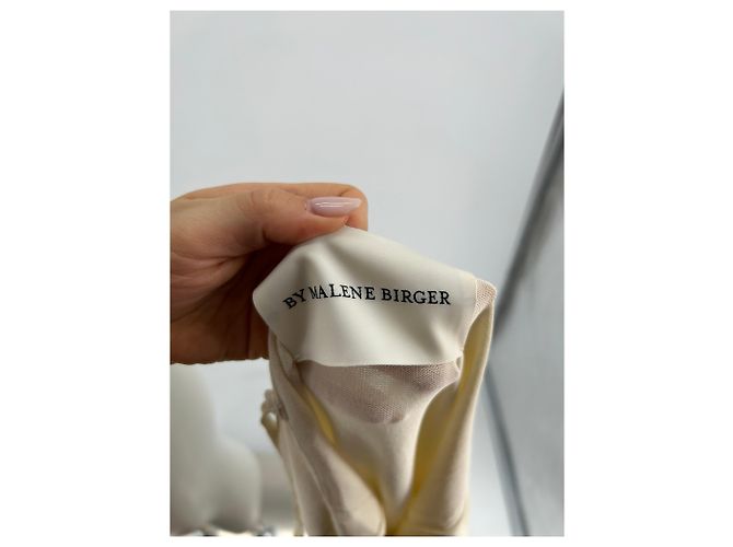 By Malene Birger Trägerloses Maxikleid Ecru Khaki - Ansicht 5