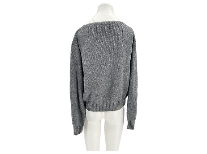 Suéter de lana gris oscuro Massimo Dutti S - vista 2