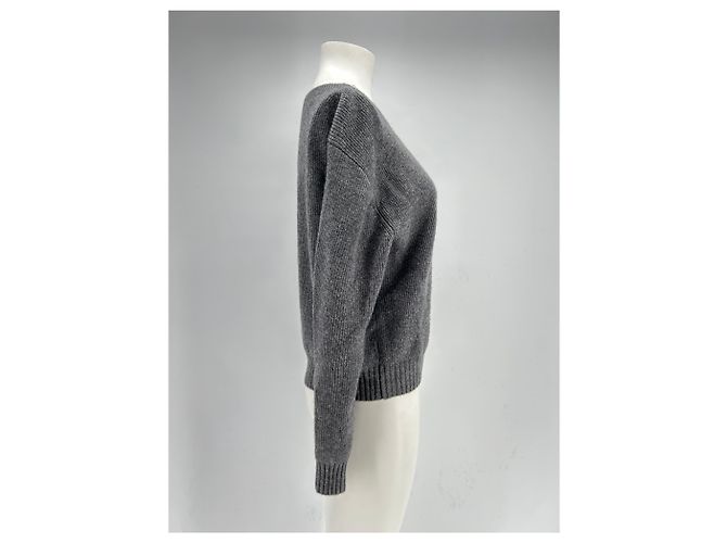 Suéter de lana gris oscuro Massimo Dutti S - vista 3