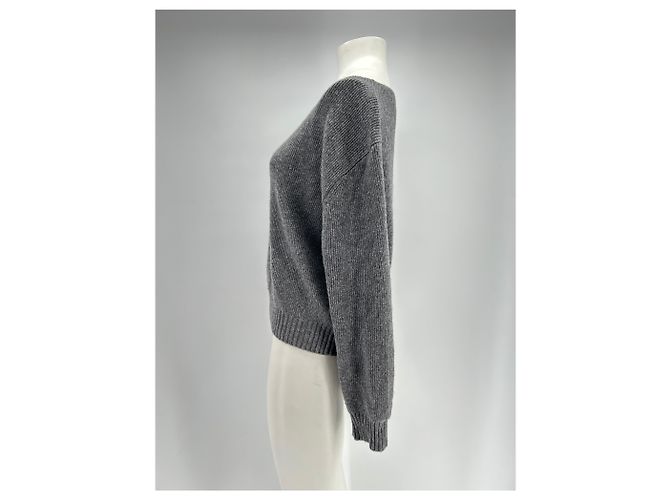 Suéter de lana gris oscuro Massimo Dutti S - vista 4