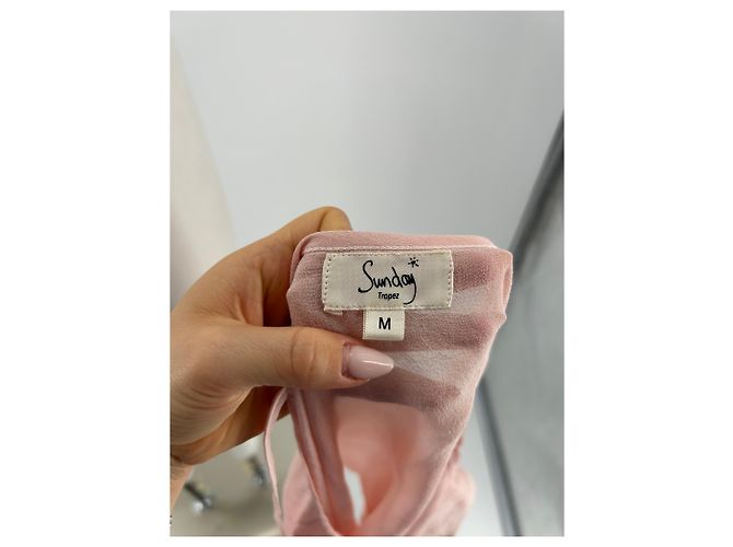 Autre Marque Top de seda rosa con tirantes SUNDAY SAINT-TROPEZ - vista 5