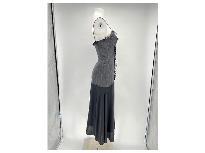Alessandra Rich Robe en laine noir - view 3