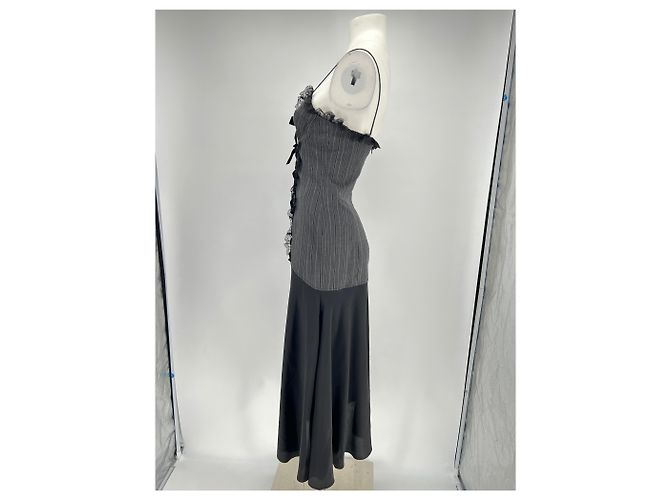 Alessandra Rich Robe en laine noir - view 4
