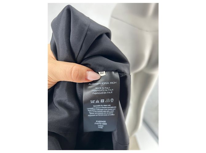 Alessandra Rich Robe en laine noir - view 7