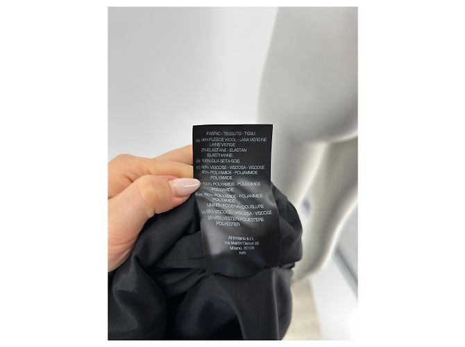 Alessandra Rich Robe en laine noir - view 8