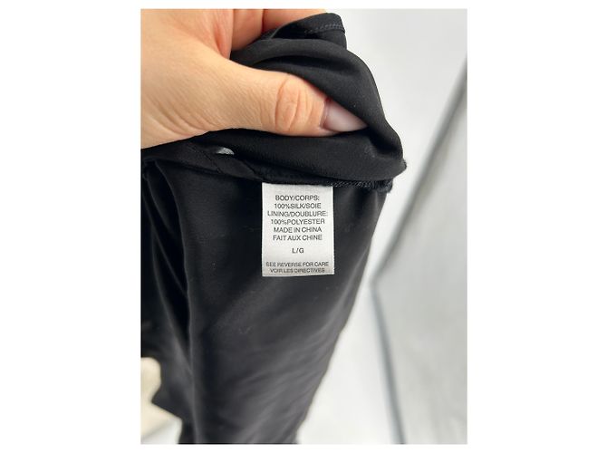 Autre Marque Canottiera in seta nera CAMI Nero - vista 7