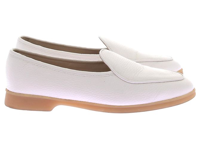 Autre Marque Mocassini in pelle bianca BAUDOIN & LANGE 39 Bianco - vista 2