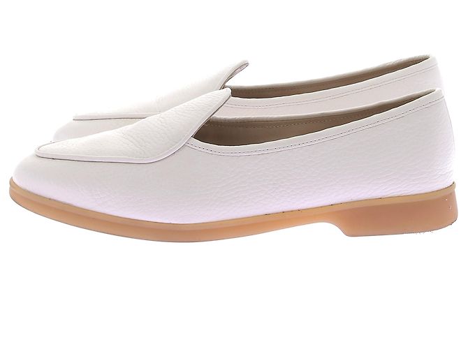 Autre Marque Mocassini in pelle bianca BAUDOIN & LANGE 39 Bianco - vista 3