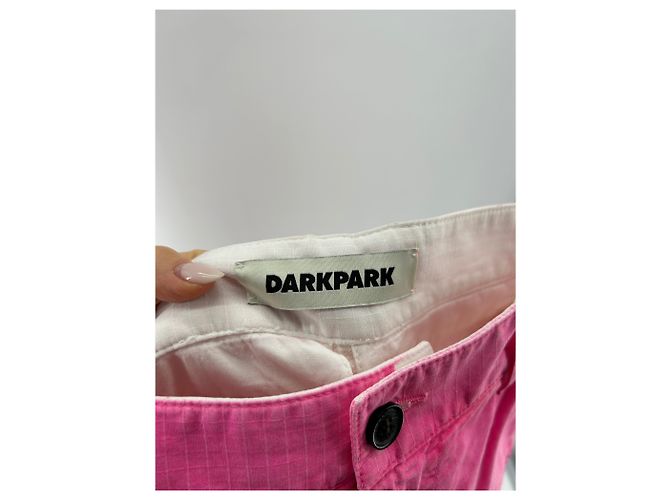 Autre Marque Pantalón cargo DARKPARK rosa fucsia algodón - vista 3
