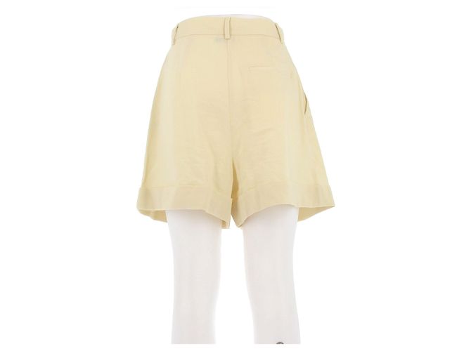 Autre Marque Pantaloncini gialli in lino THE ANDAMANE - vista 2