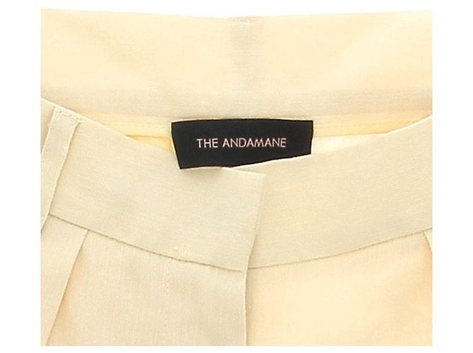 Autre Marque Pantaloncini gialli in lino THE ANDAMANE - vista 6