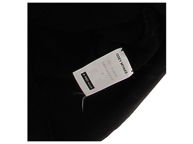 Top negro de manga larga Issey Miyake de algodón - vista 5