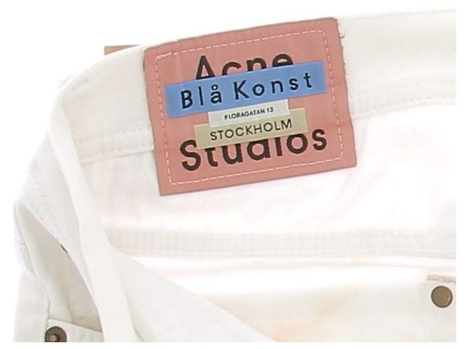 Vaqueros Acne Studios blancos de algodón - vista 7
