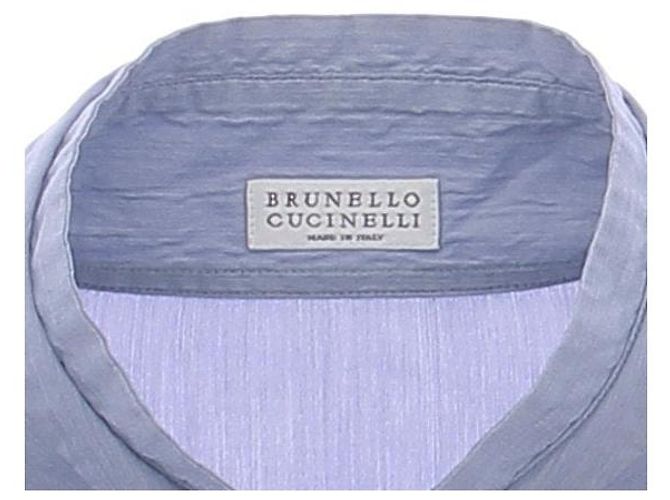 Camisa Brunello Cucinelli de algodón azul XL - vista 5